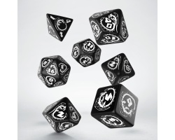 Black and White Dragon Dice Set