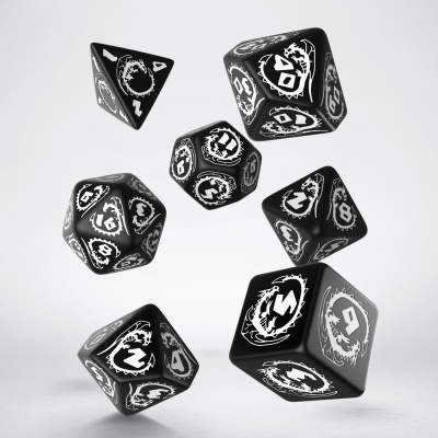 Black and White Dragon Dice Set